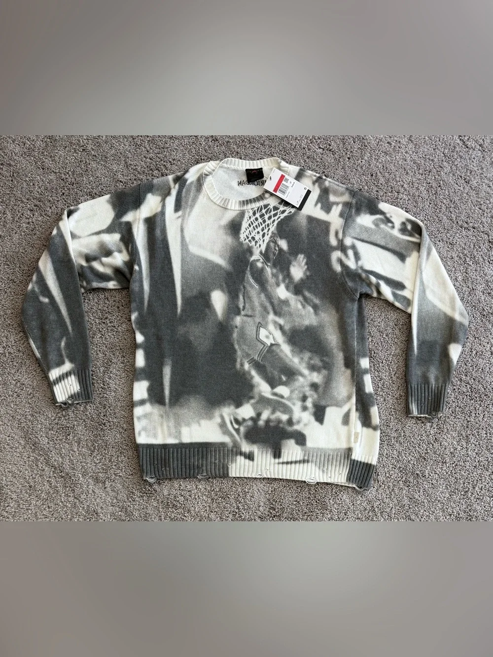 Air Jordan Knit Sweater Dunk ‘Sail’ HQ1635-133 Mens Size Large